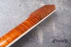 T type Flame Maple Gloss Binding Carbon Fiber Rods Neck Stainless Steel Jescar Frets