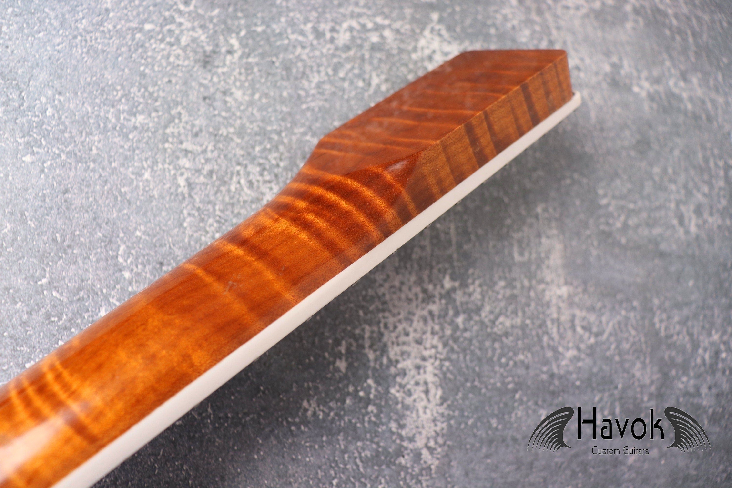 T type Flame Maple Gloss Binding Carbon Fiber Rods Neck Stainless Steel Jescar Frets