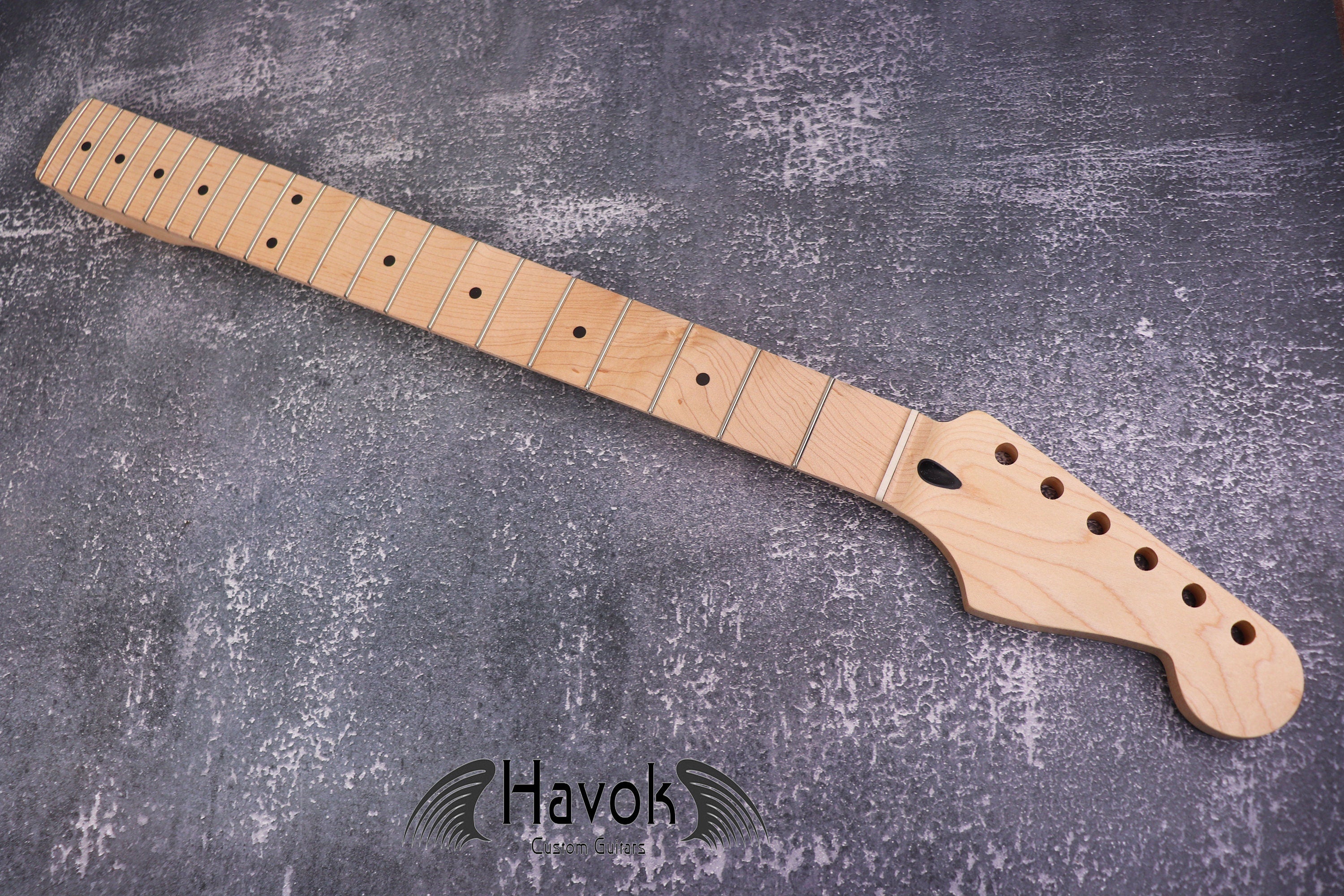 ST Maple Satin Neck Nickel Frets, S Style 22 Medium Jumbo Jescar Frets, S Type Vintage Neck Replacement Part, Guitar Build Kit DIY
