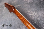 S type Flame Maple Gloss Binding Carbon Fiber Rods Neck Stainless Steel Jescar Frets
