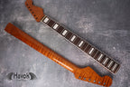 S type Flame Maple Gloss Binding Carbon Fiber Rods Neck Stainless Steel Jescar Frets