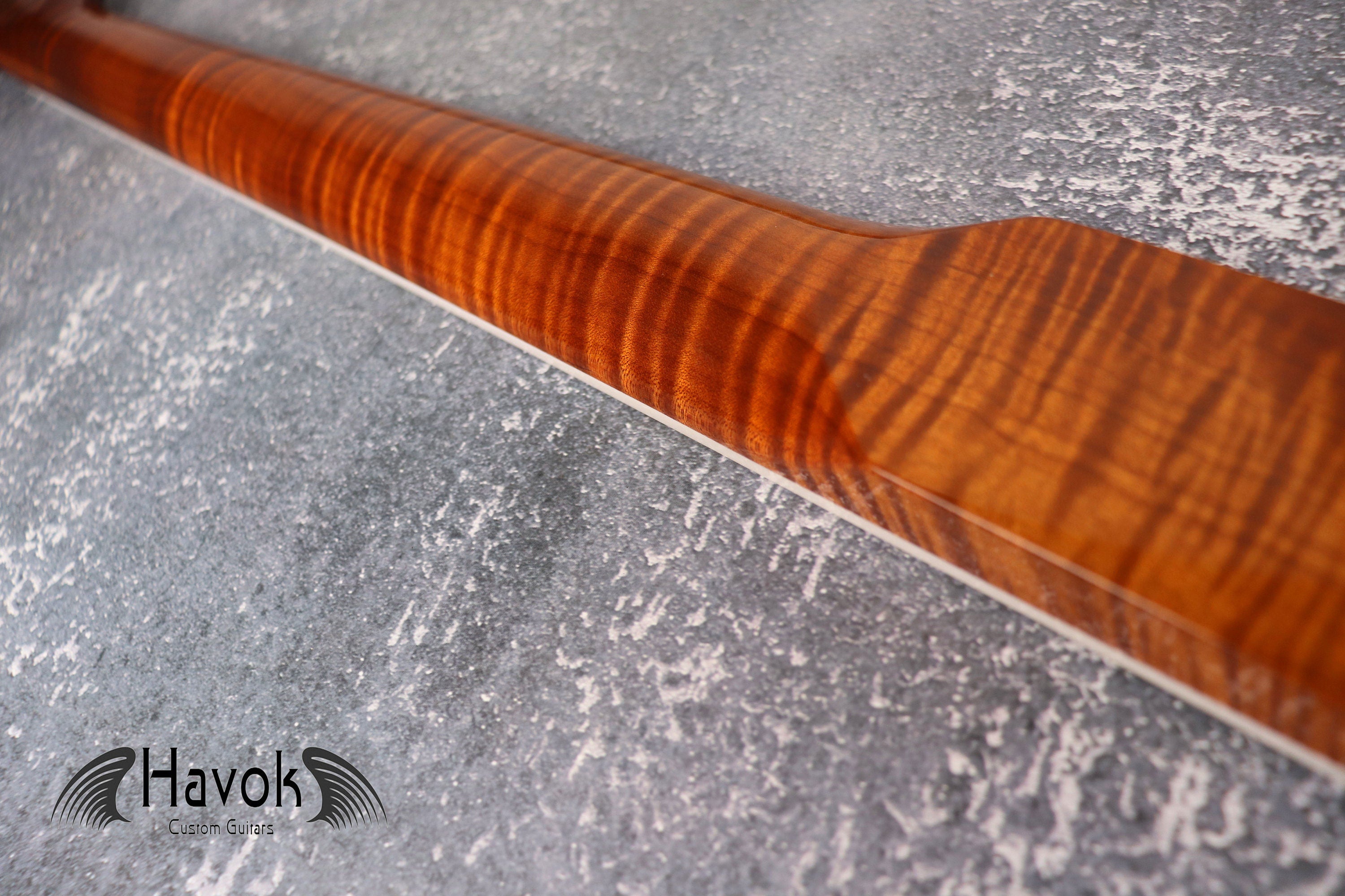 T type Flame Maple Gloss Binding Carbon Fiber Rods Neck Stainless Steel Jescar Frets