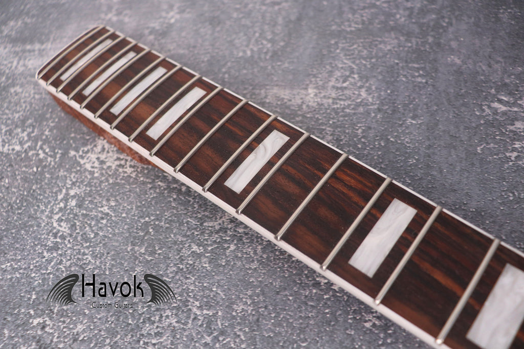 T type Flame Maple Gloss Binding Carbon Fiber Rods Neck Stainless Steel Jescar Frets