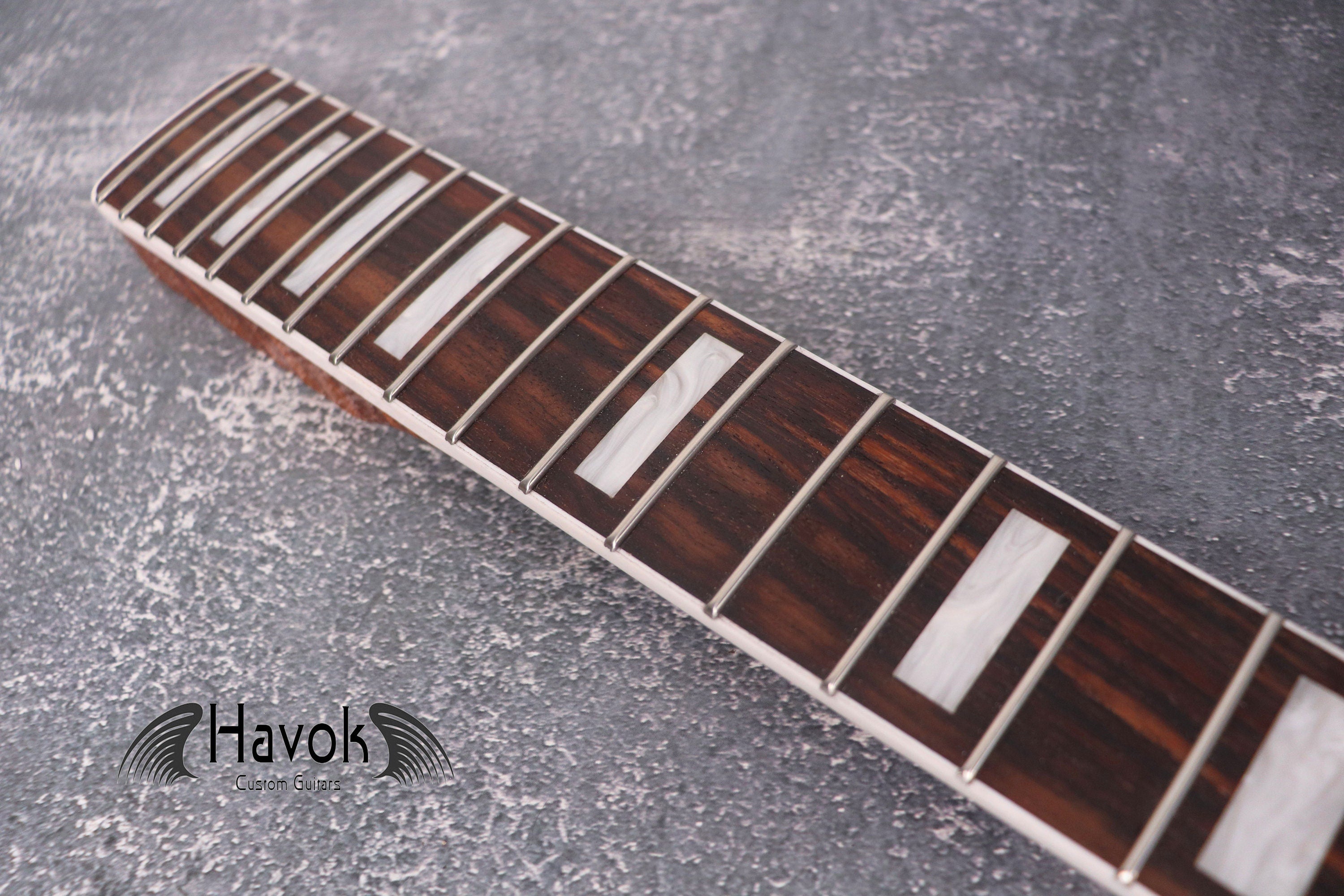 T type Flame Maple Gloss Binding Carbon Fiber Rods Neck Stainless Steel Jescar Frets