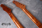 T type Flame Maple Gloss Binding Carbon Fiber Rods Neck Stainless Steel Jescar Frets