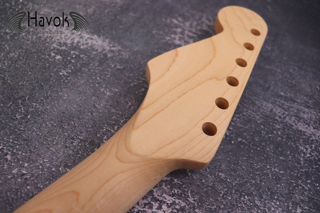 ST Maple Satin Neck Stainless Steel Frets, S Style 22 Medium Jumbo Jescar Frets, S Type Vintage Neck Replacement Part, Guitar Build Kit DIY