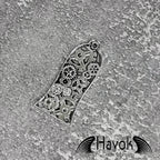 Steampunk Cogwheel Guitar Truss Rod Cover, Silver, Bell Shape
