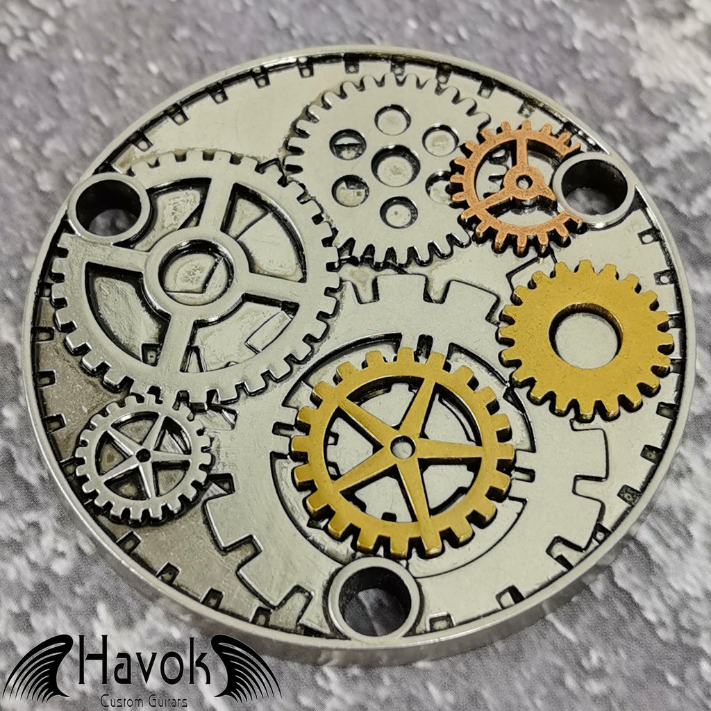 Steam Punk Toggle Switch Metal Plate Cover, LP Single Cut, Vintage Guitar Accessory Part, Guitar Build Kit DIY, Gadget And Replacement