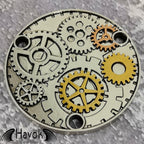 Steam Punk Toggle Switch Metal Plate Cover, LP Single Cut, Vintage Guitar Accessory Part, Guitar Build Kit DIY, Gadget And Replacement