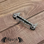 Silver Wraparound WOGT2 Bridge, Wilkinson Tailpiece for Electric Guitar, Vintage Guitar Building Kit, High End Replacement Accessory Part