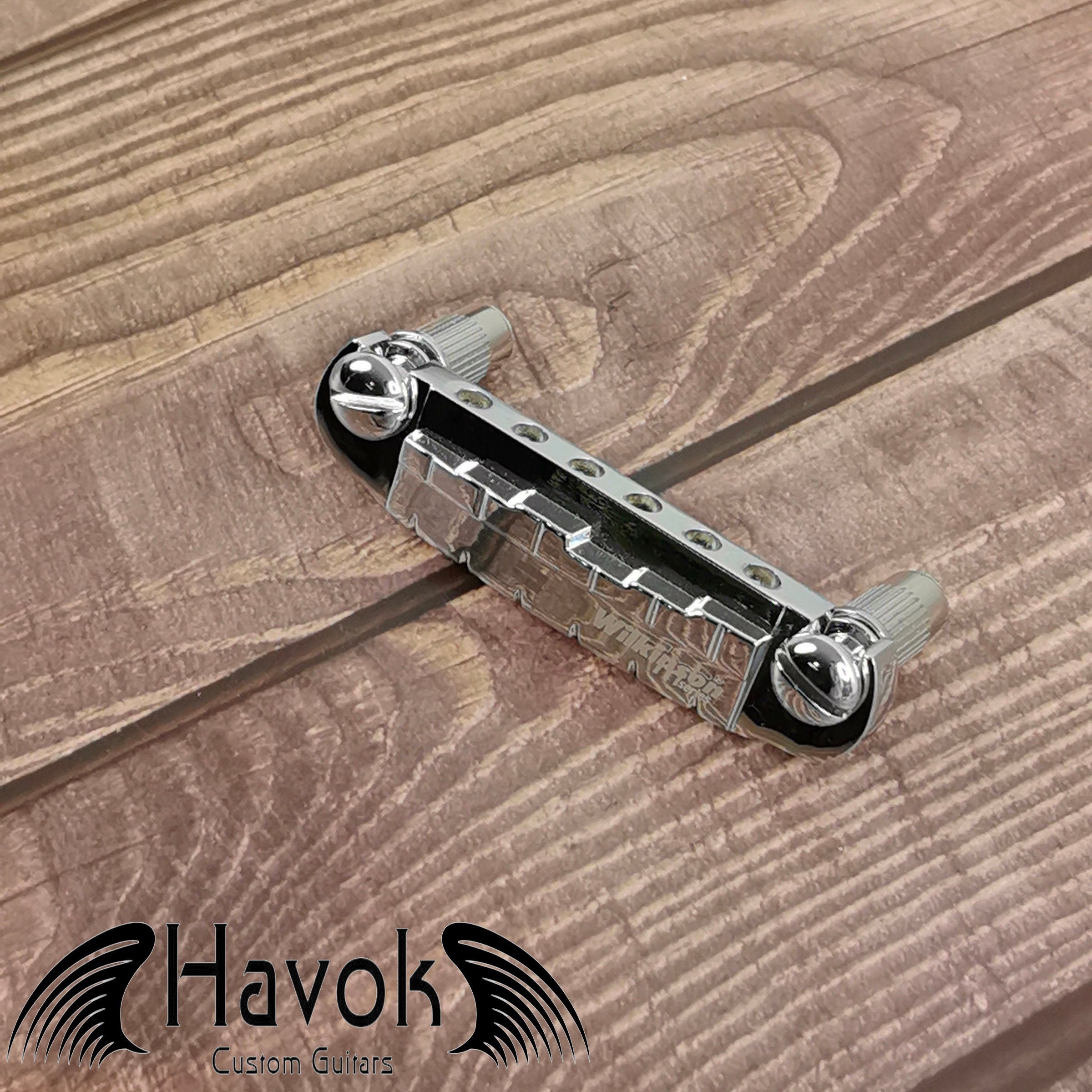 Silver Wraparound WOGT2 Bridge, Wilkinson Tailpiece for Electric Guitar, Vintage Guitar Building Kit, High End Replacement Accessory Part