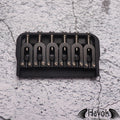 A low profile Hard Tail Bridge in black color. It's made from stainless steel and has very high quality for guitar building.