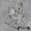 Truss Rod Silver, Gothic Skeleton Moth Shape Case For Electric Guitar, Rare Custom Shop Accessory, Build Kit DIY, Gadget And Replacement