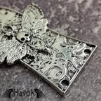 Truss Rod Silver, Gothic Skeleton Moth Shape Case For Electric Guitar, Rare Custom Shop Accessory, Build Kit DIY, Gadget And Replacement
