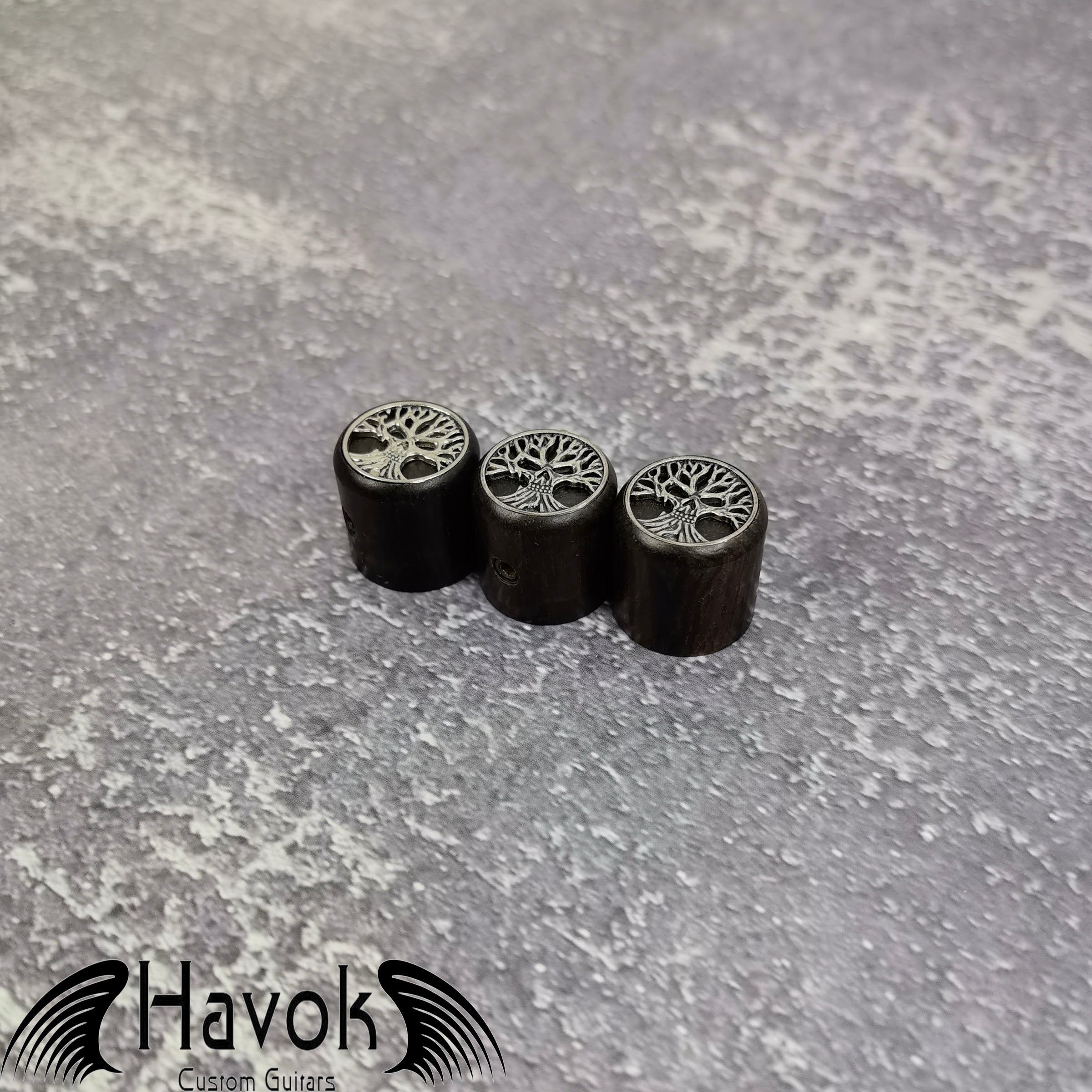 Potentiometer Knob Skull Tree, Gothic Design For Electric Guitar, Rare Custom Shop Accessory, Vintage Build Kit, Gadget And Replacement