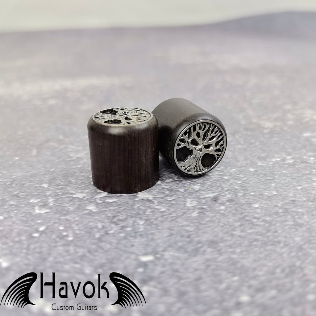 Potentiometer Knob Skull Tree, Gothic Design For Electric Guitar, Rare Custom Shop Accessory, Vintage Build Kit, Gadget And Replacement