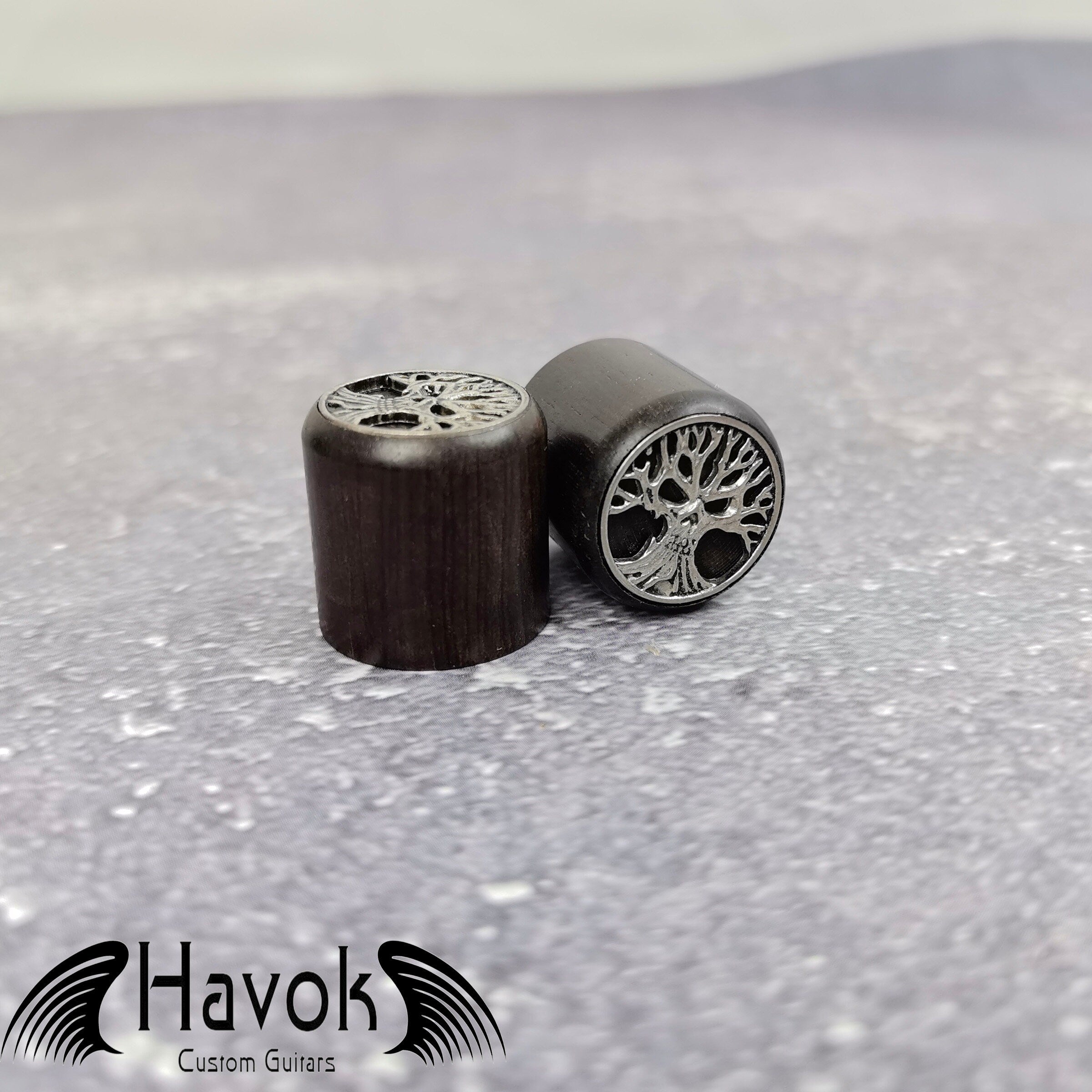 Potentiometer Knob Skull Tree, Gothic Design For Electric Guitar, Rare Custom Shop Accessory, Vintage Build Kit, Gadget And Replacement