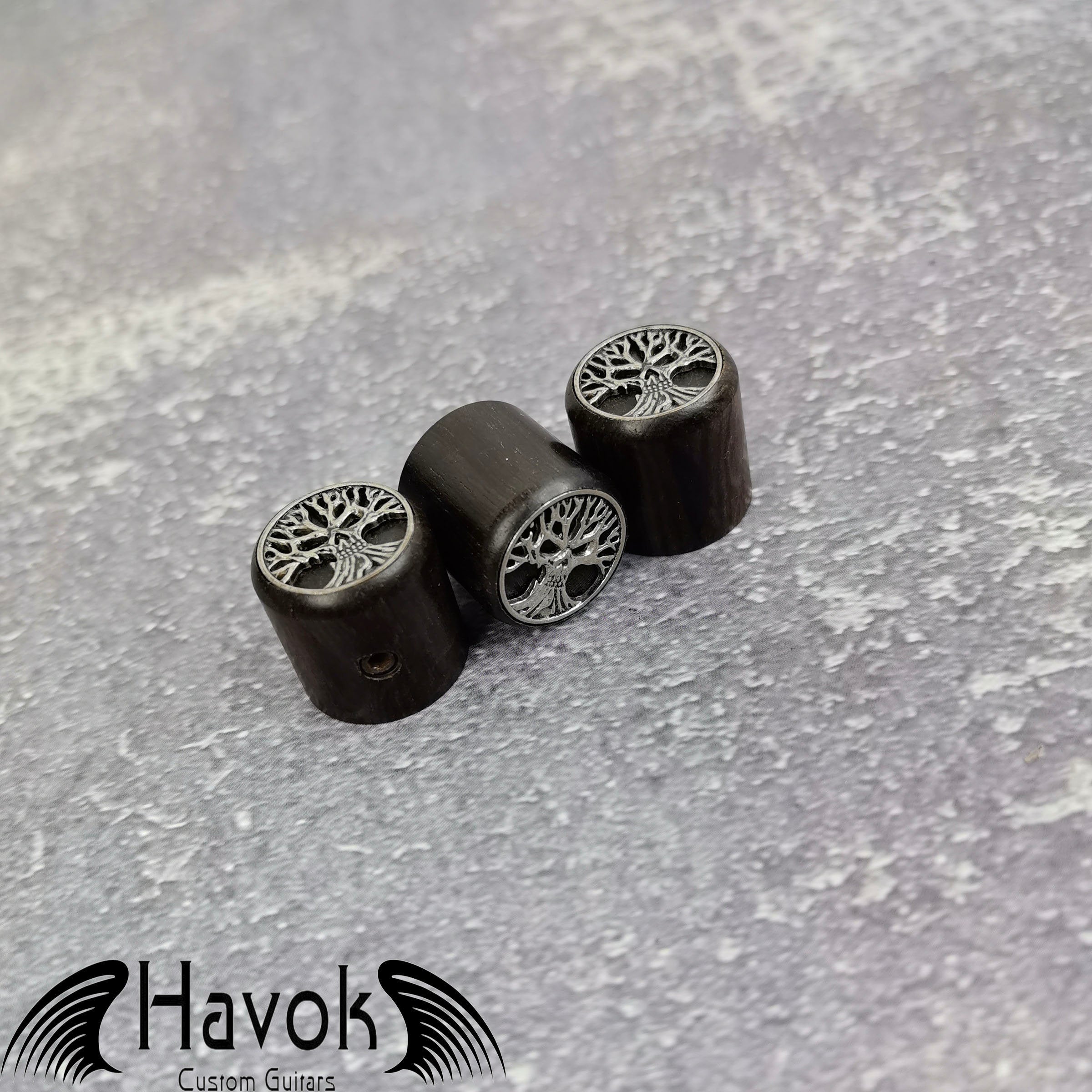 Potentiometer Knob Skull Tree, Gothic Design For Electric Guitar, Rare Custom Shop Accessory, Vintage Build Kit, Gadget And Replacement