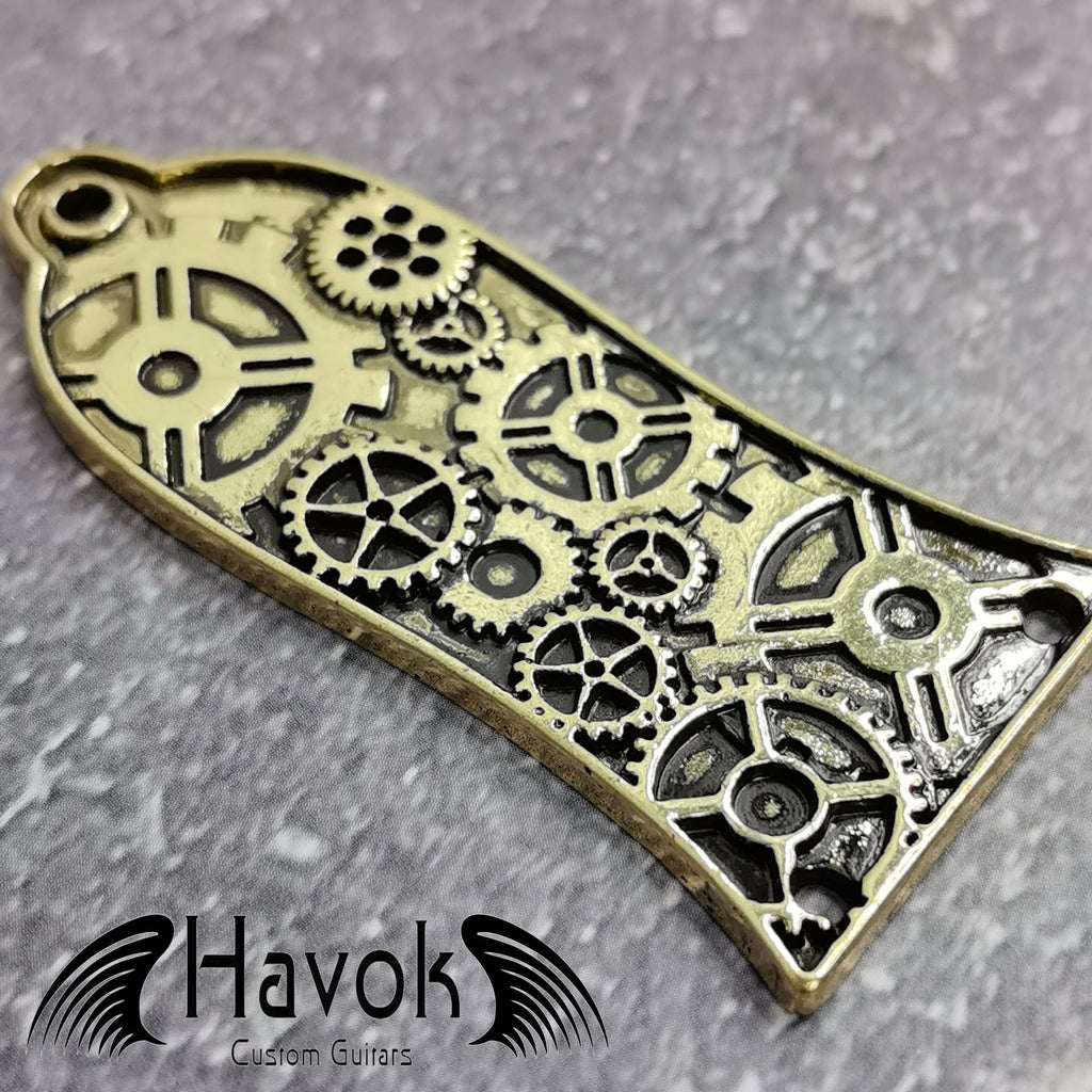Truss Rod Gold, Steam Punk Cogwheel Shape Case For Electric Guitar, Rare Custom Shop Accessory, Vintage Build Kit, Gadget And Replacement