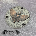 Gothic Skull Moth Toggle Switch Metal Plate Cover, LP Single Cut, Vintage Guitar Accessory, Guitar Build Kit DIY, Gadget And Replacement