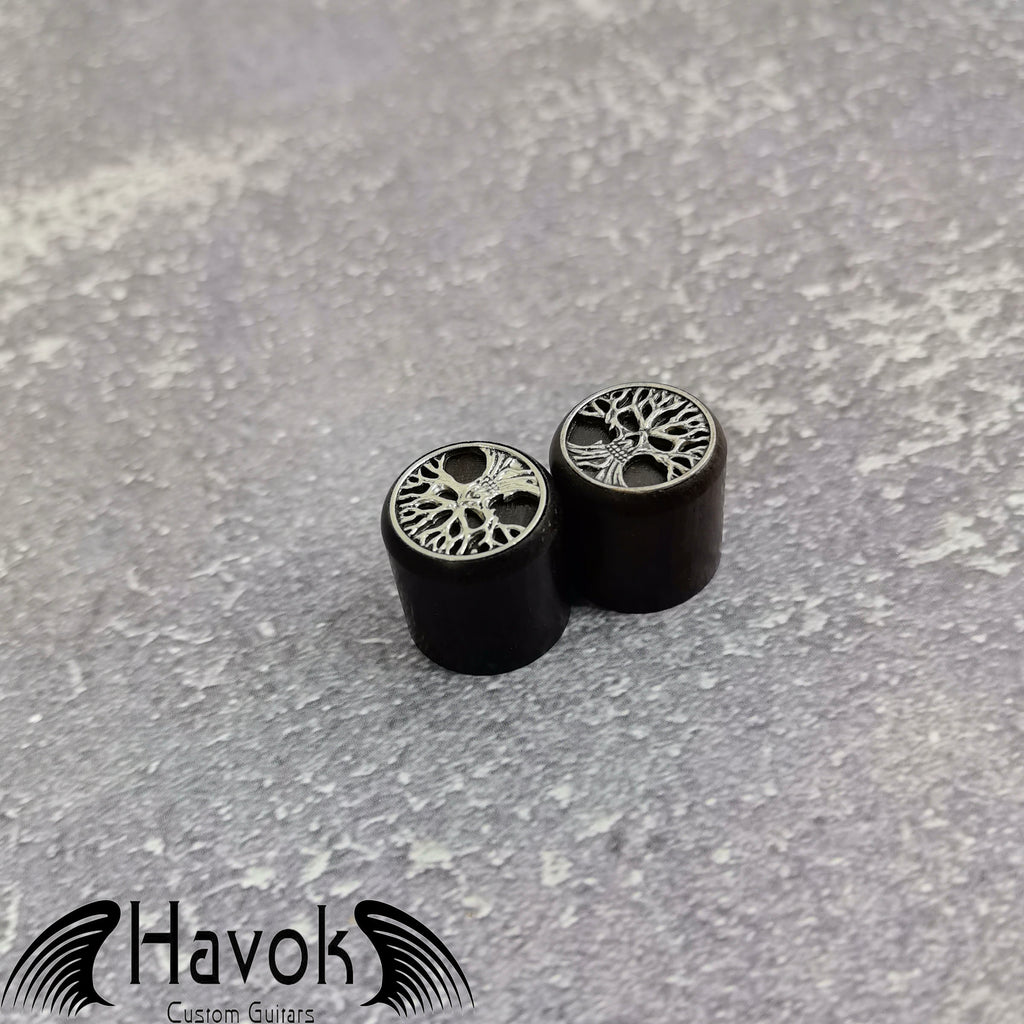 Potentiometer Knob Skull Tree, Gothic Design For Electric Guitar, Rare Custom Shop Accessory, Vintage Build Kit, Gadget And Replacement