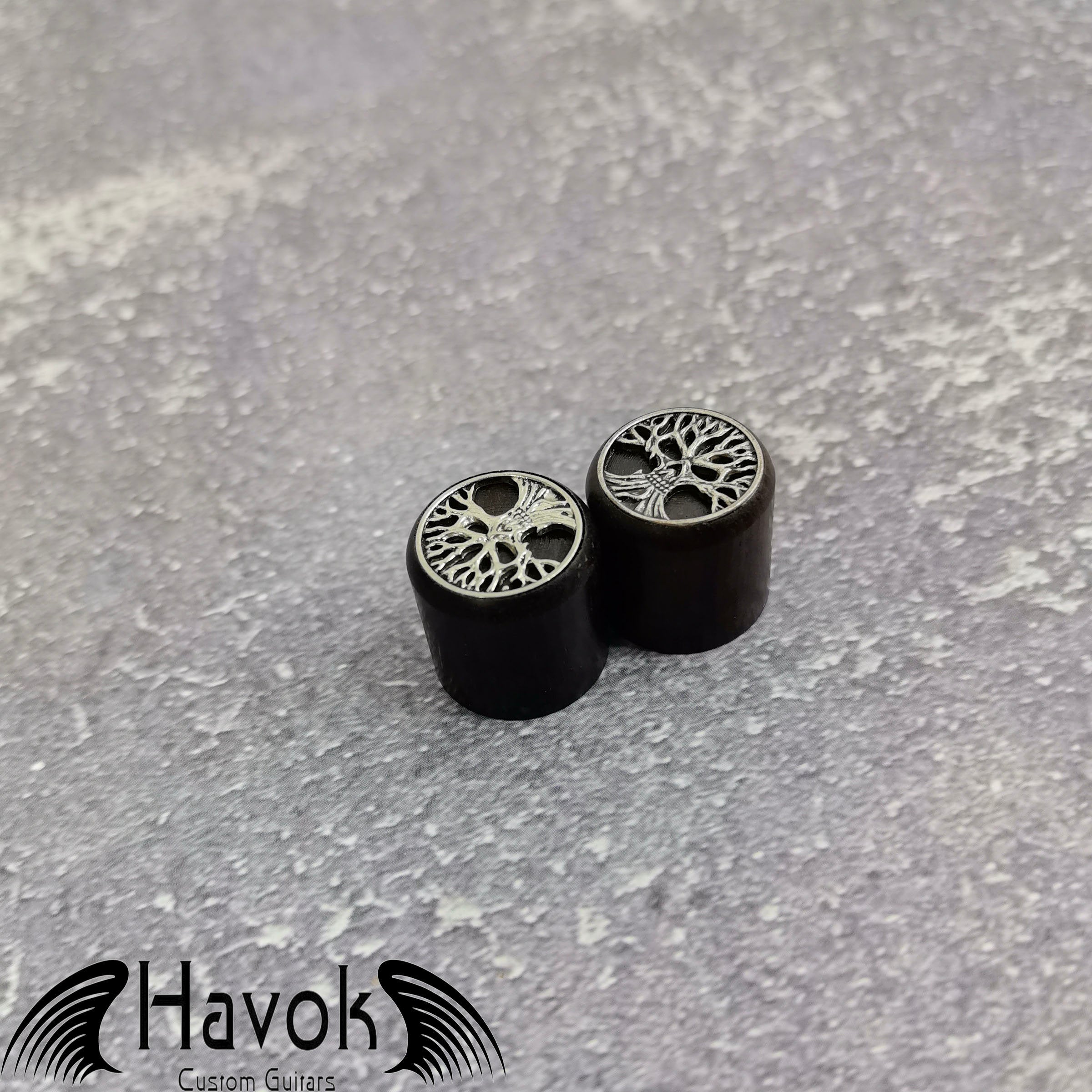 Potentiometer Knob Skull Tree, Gothic Design For Electric Guitar, Rare Custom Shop Accessory, Vintage Build Kit, Gadget And Replacement