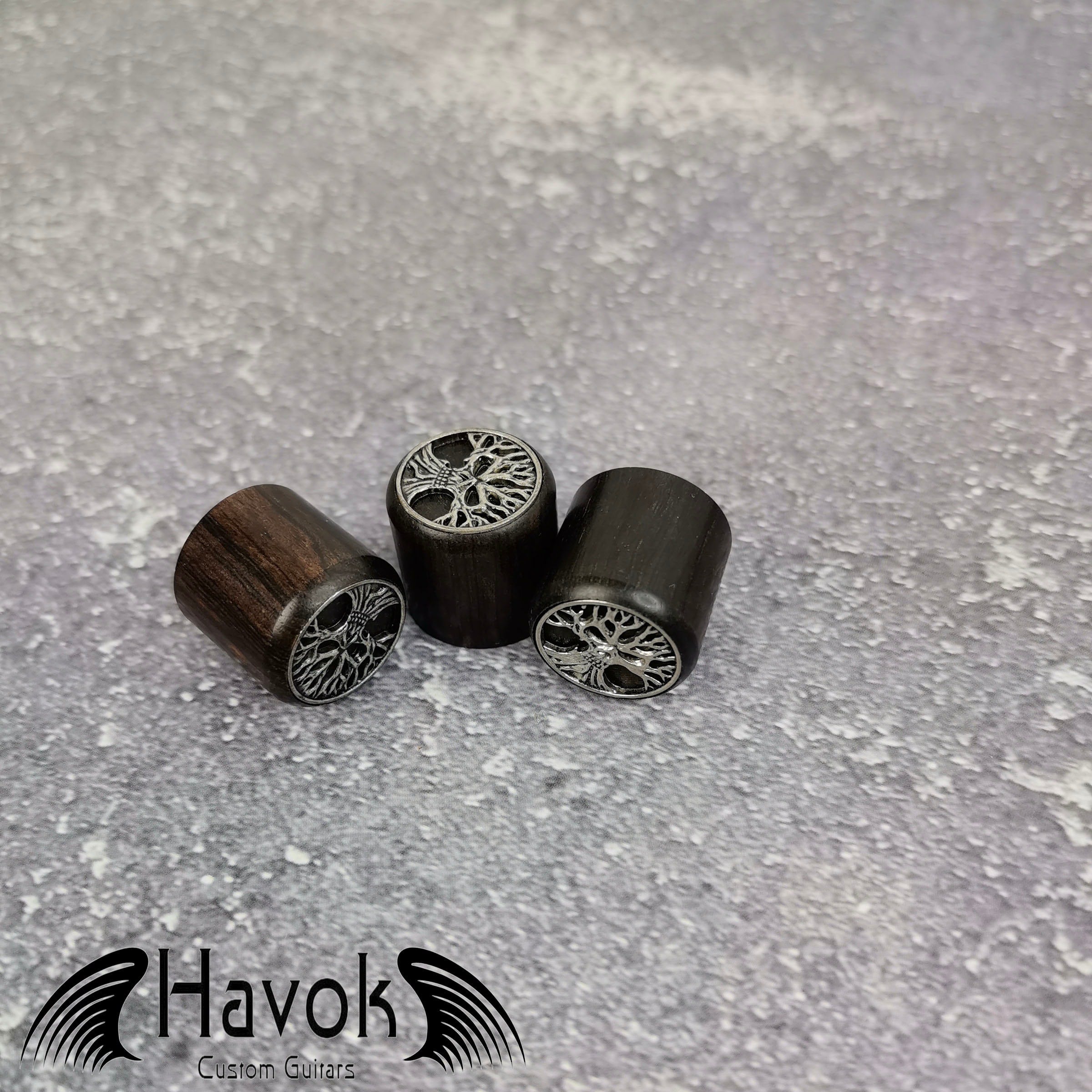 Potentiometer Knob Skull Tree, Gothic Design For Electric Guitar, Rare Custom Shop Accessory, Vintage Build Kit, Gadget And Replacement