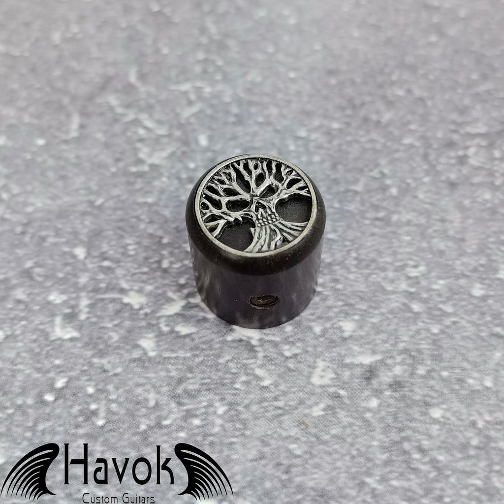 Potentiometer Knob Skull Tree, Gothic Design For Electric Guitar, Rare Custom Shop Accessory, Vintage Build Kit, Gadget And Replacement