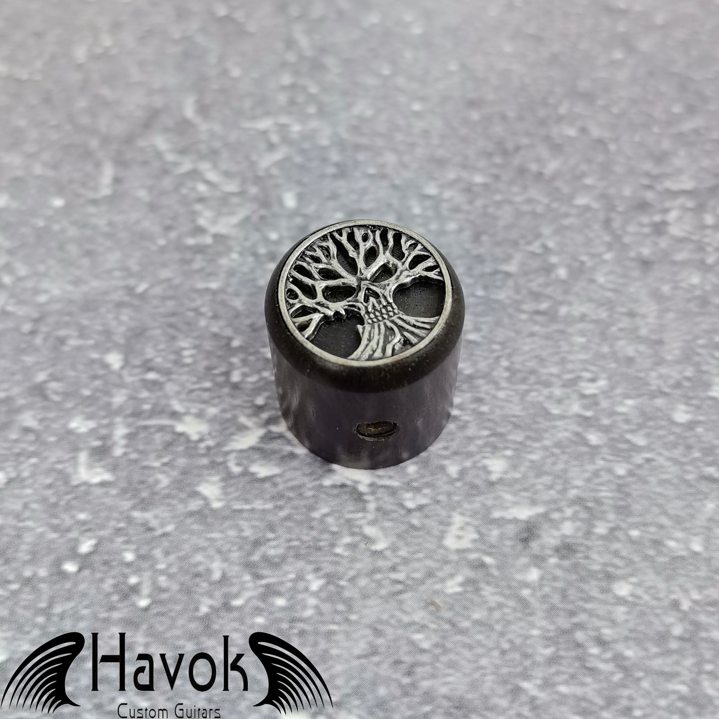 Potentiometer Knob Skull Tree, Gothic Design For Electric Guitar, Rare Custom Shop Accessory, Vintage Build Kit, Gadget And Replacement