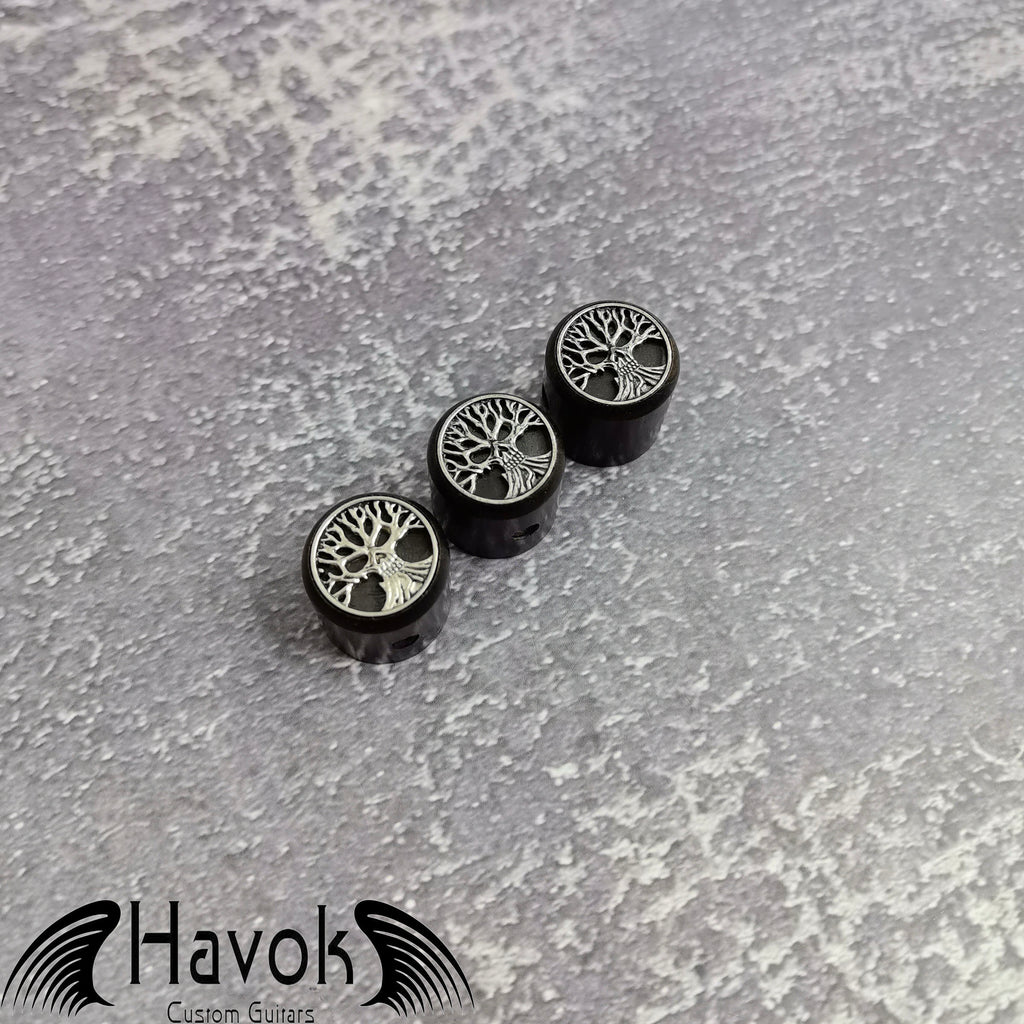 Potentiometer Knob Skull Tree, Gothic Design For Electric Guitar, Rare Custom Shop Accessory, Vintage Build Kit, Gadget And Replacement