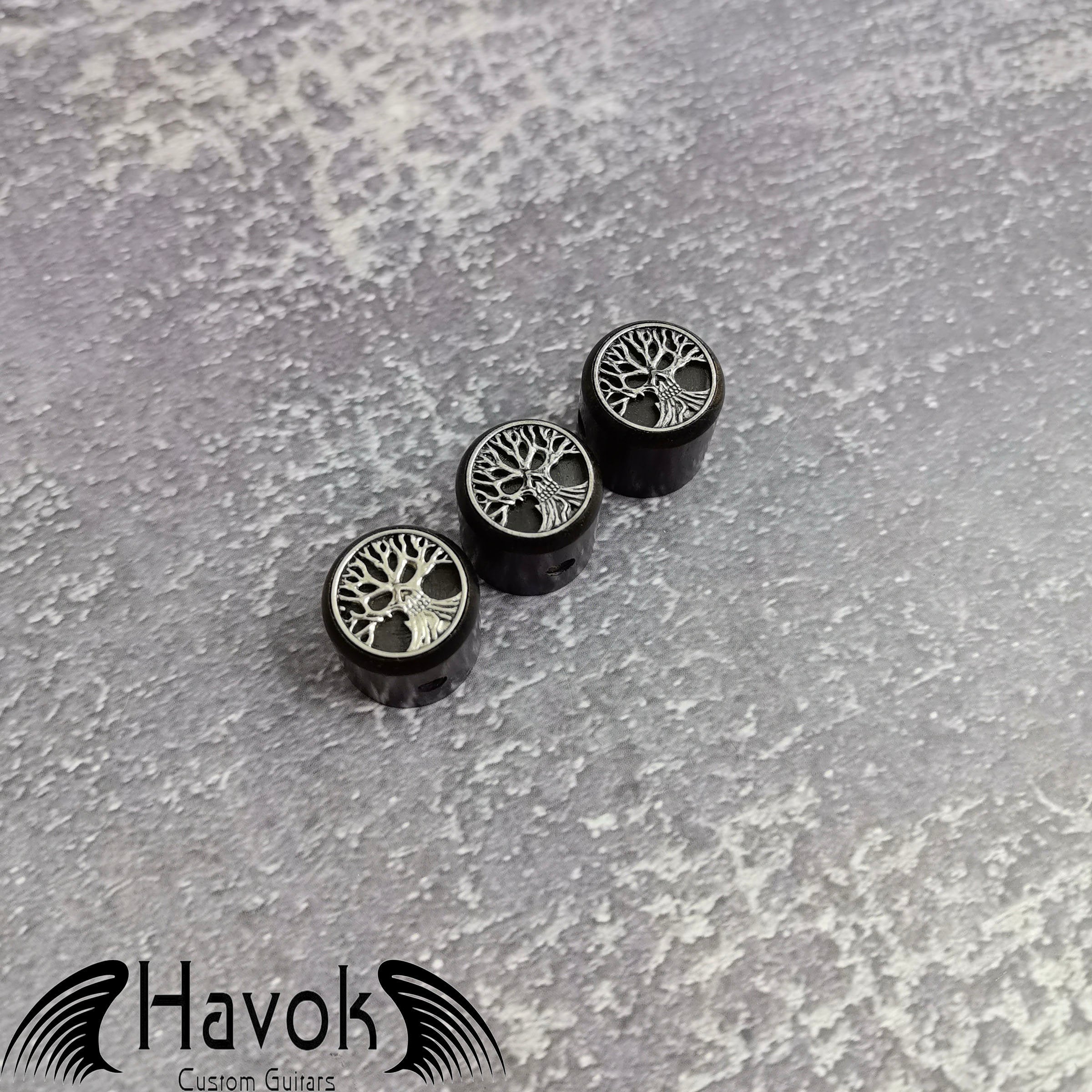 Potentiometer Knob Skull Tree, Gothic Design For Electric Guitar, Rare Custom Shop Accessory, Vintage Build Kit, Gadget And Replacement