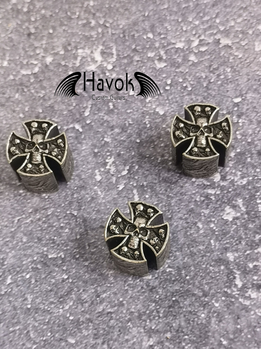 Potentiometer Knob Silver Skeleton, Gothic Design For Electric Guitar, Rare Custom Shop Accessory, Vintage Build Kit, Gadget And Replacement