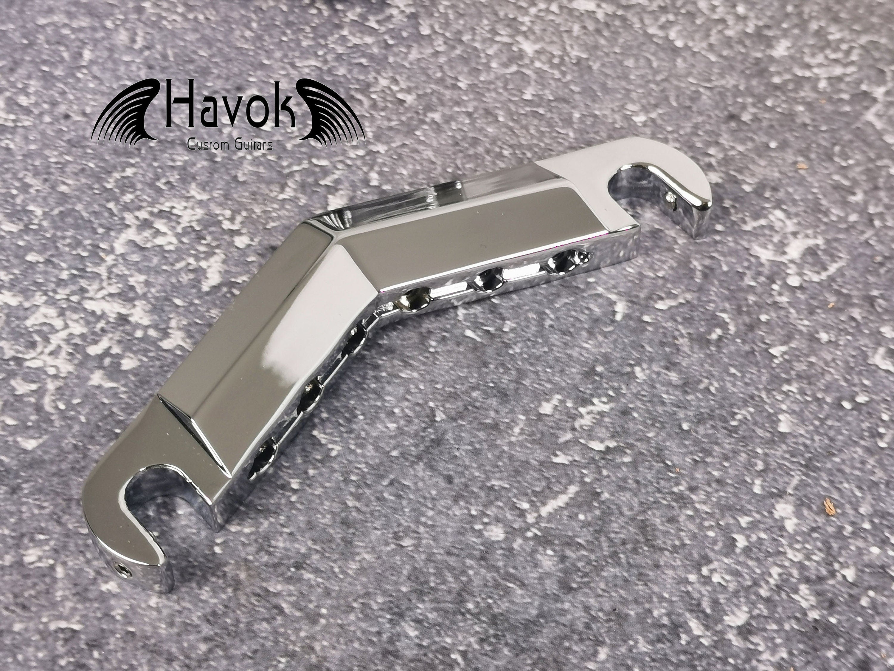 Silver Tailpiece V Shaped, Vintage Electric Guitar Building Kit DIY, High End Custom Replacement Accessory and Gadget, LP Single Cut Part