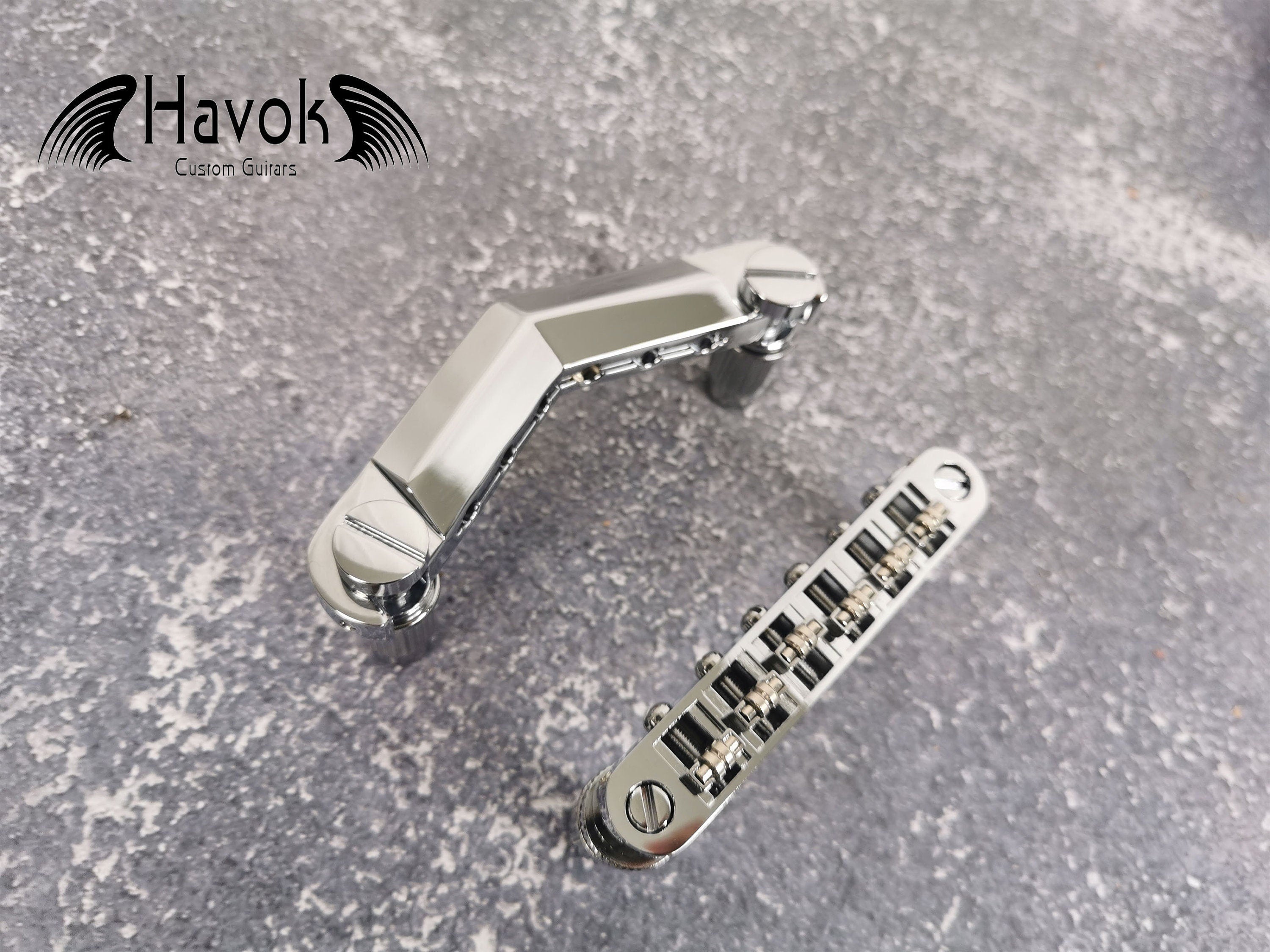 Tune-O-Matic Bridge, Silver Tail Piece, Roller Saddle Bridge