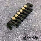 Black Micro Tune Bridge Tailpiece, High End Custom Shop Music Accessory, Vintage Guitar Build Kit, Gadget And Replacement, LP Single Cut
