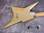 HAVOK Parabellum Guitar Kit, Stainless Steel Frets Flame Maple Neck, Spoke Wheel, Mahogany Body, Guitar Building DIY Vintage Guitar Neck