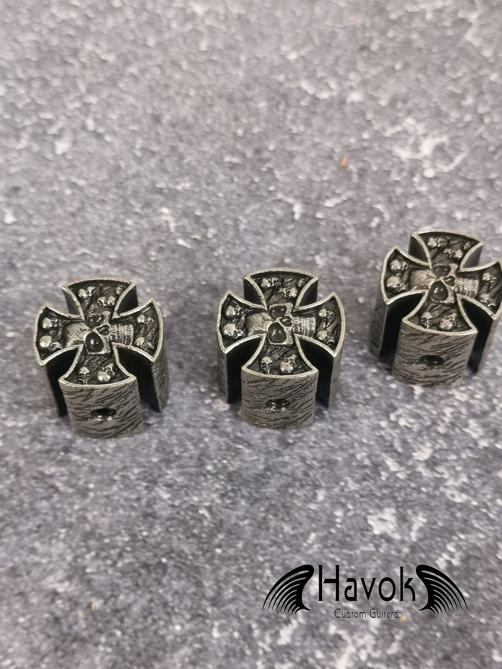 Potentiometer Knob Silver Skeleton, Gothic Design For Electric Guitar, Rare Custom Shop Accessory, Vintage Build Kit, Gadget And Replacement