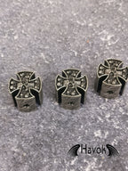 Potentiometer Knob Silver Skeleton, Gothic Design For Electric Guitar, Rare Custom Shop Accessory, Vintage Build Kit, Gadget And Replacement