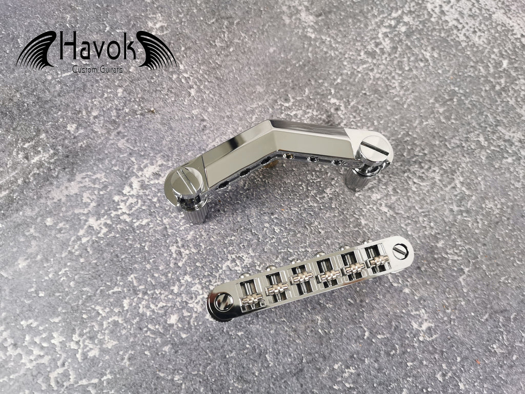 Tune-O-Matic Bridge, Silver Tail Piece, Roller Saddle Bridge