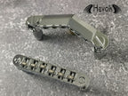 Silver Tail Piece with Tune-O-Matic Bridge, Vintage Electric Guitar Building Kit, High End Replacement Accessory, Roller Saddle Bridge