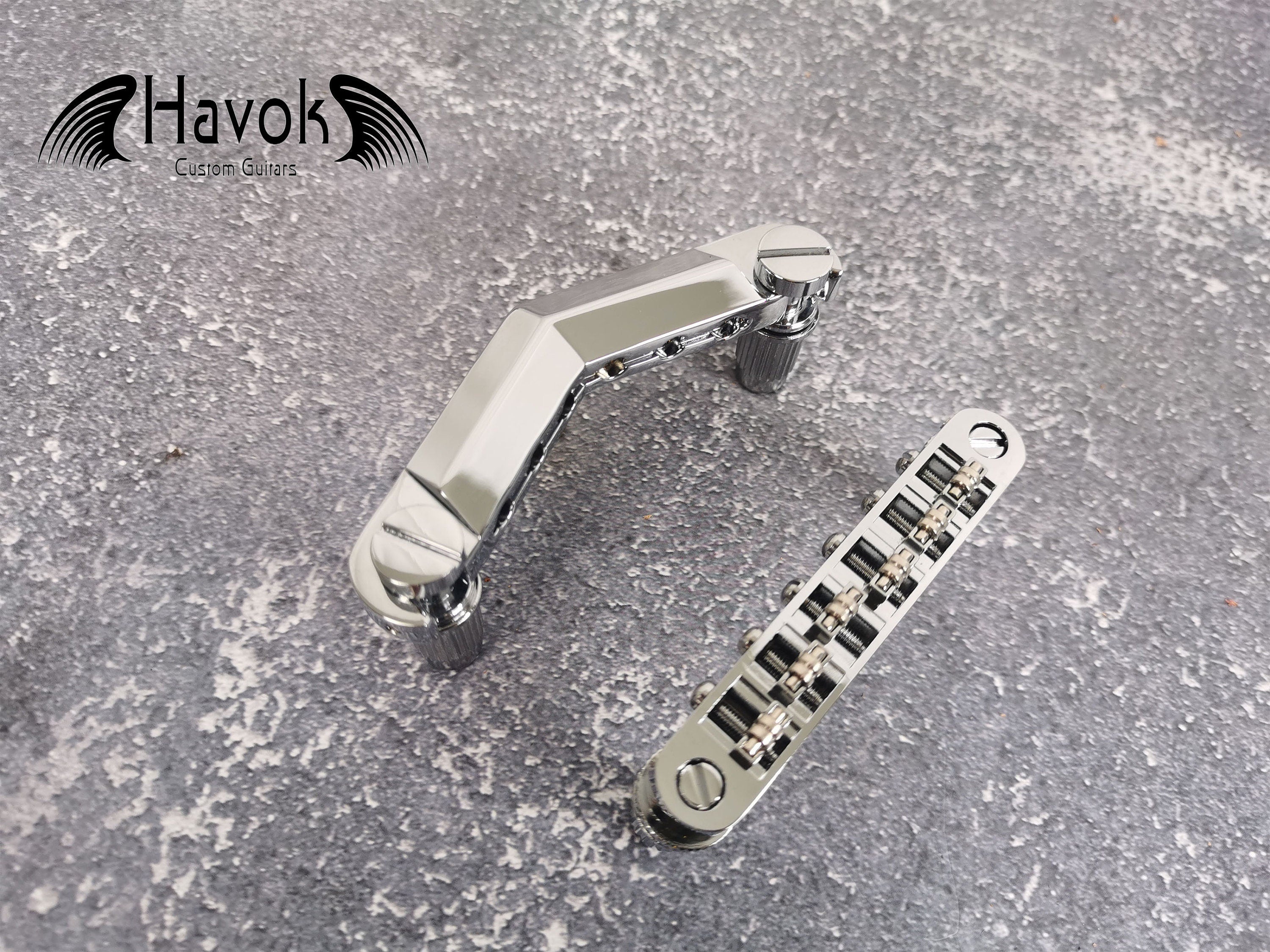 Tune-O-Matic Bridge, Silver Tail Piece, Roller Saddle Bridge
