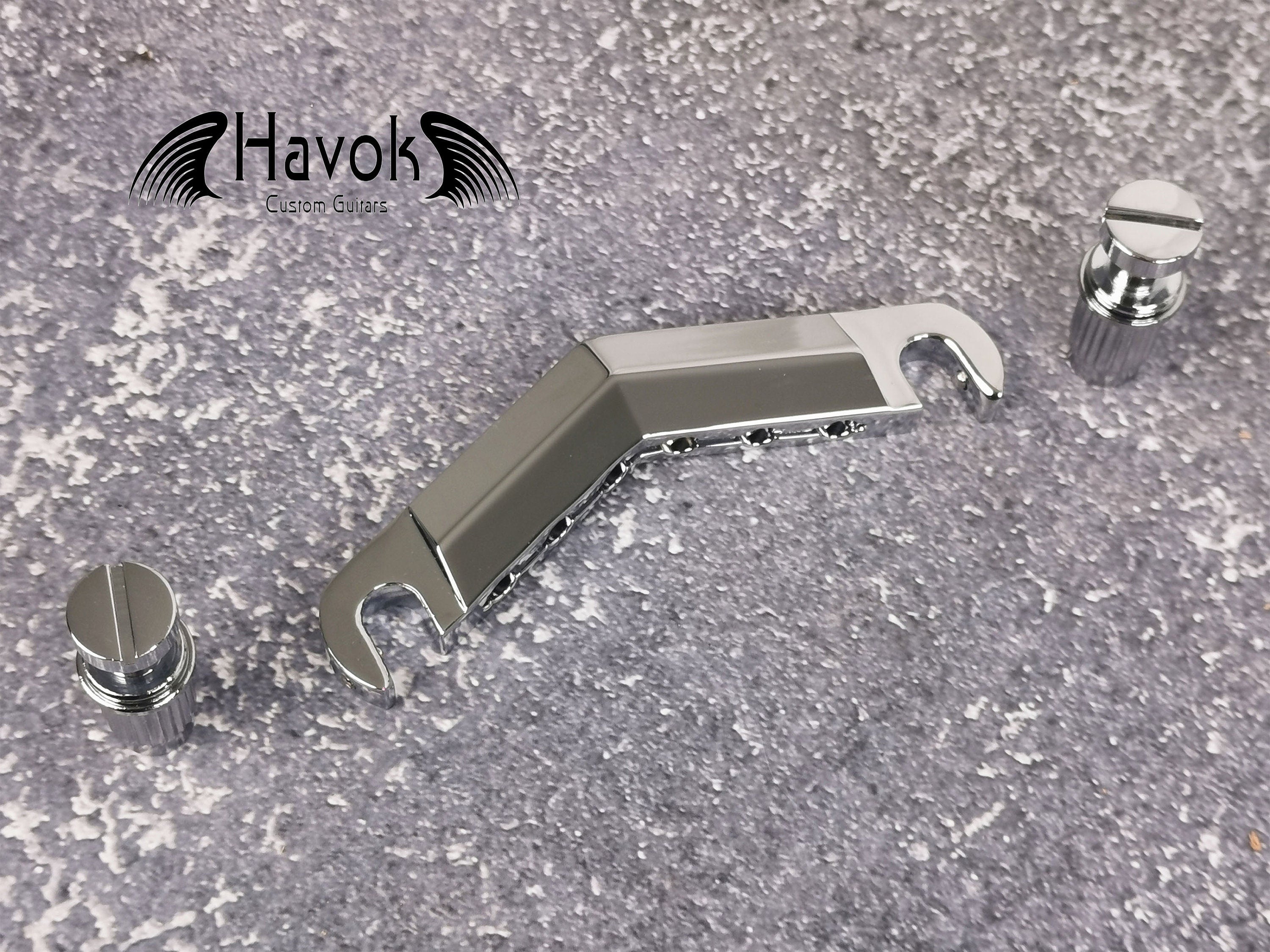Silver Tailpiece V Shaped, Vintage Electric Guitar Building Kit DIY, High End Custom Replacement Accessory and Gadget, LP Single Cut Part