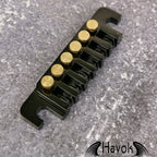 Black Micro Tune Bridge Tailpiece, High End Custom Shop Music Accessory, Vintage Guitar Build Kit, Gadget And Replacement, LP Single Cut