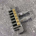 Silver Micro Tune Bridge Tailpiece, High End Custom Shop Music Accessory, Vintage Guitar Build Kit, Gadget And Replacement, LP Single Cut