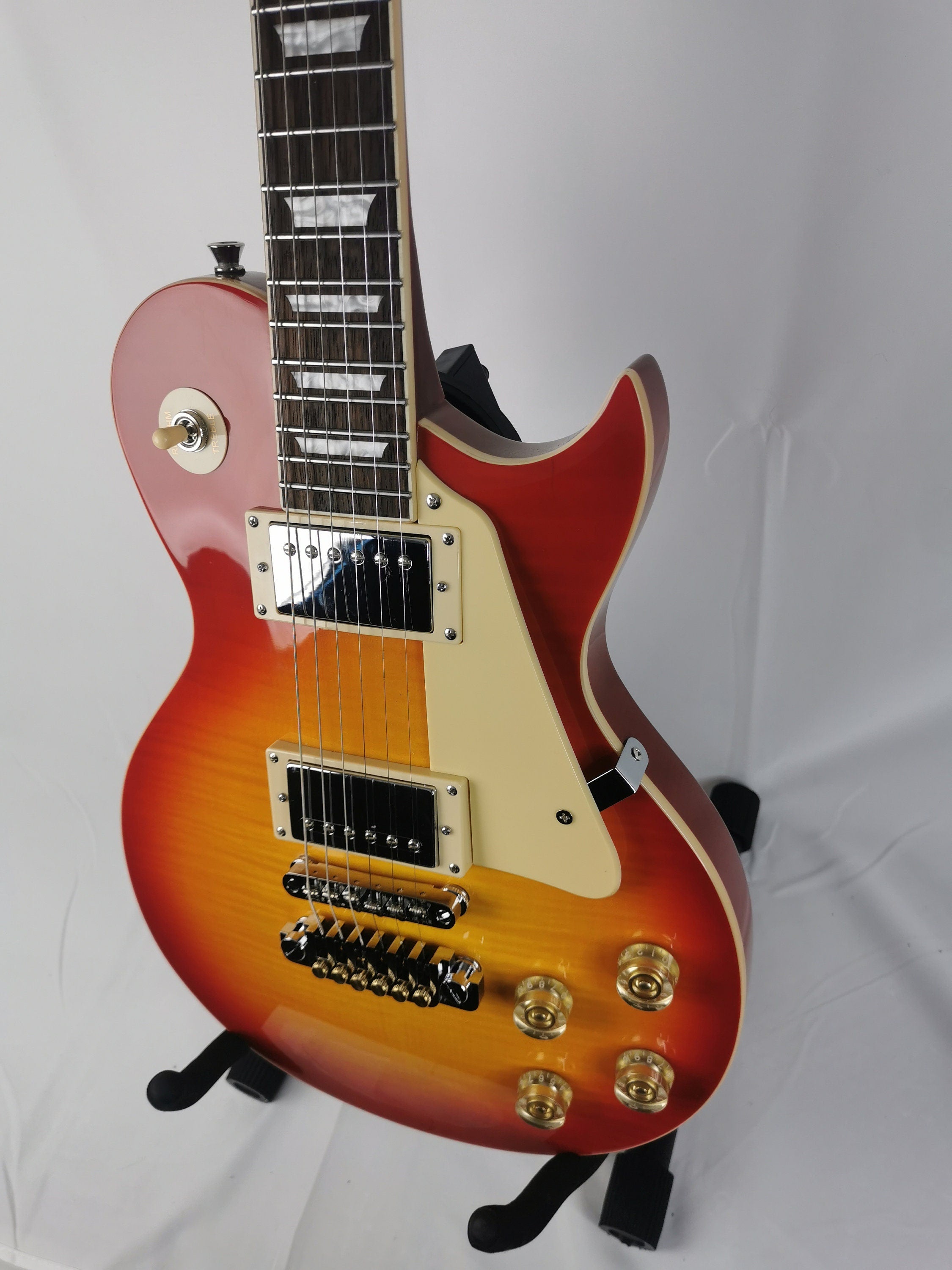 Single Cut Sun Burst Electric Guitar Premium Hardware, 22 Medium Jumbo Frets, Mahogany Guitar Body, Instrument Replacement Part Gadget