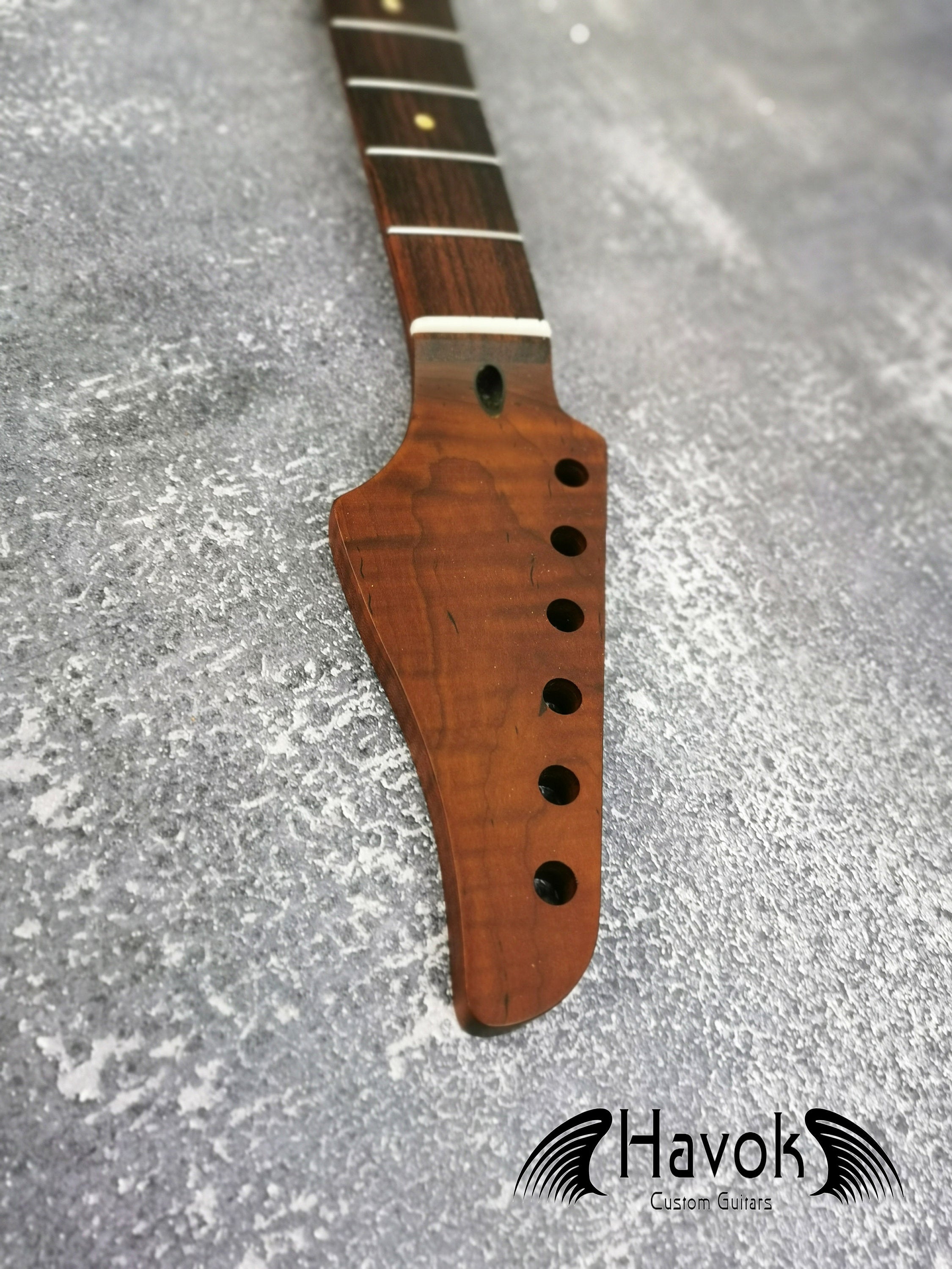 Dark Flame Roasted Maple Neck, 22 Stainless Steel, ST Satin Neck, Medium Jumbo Jescar Frets, Special Electric Guitar Neck