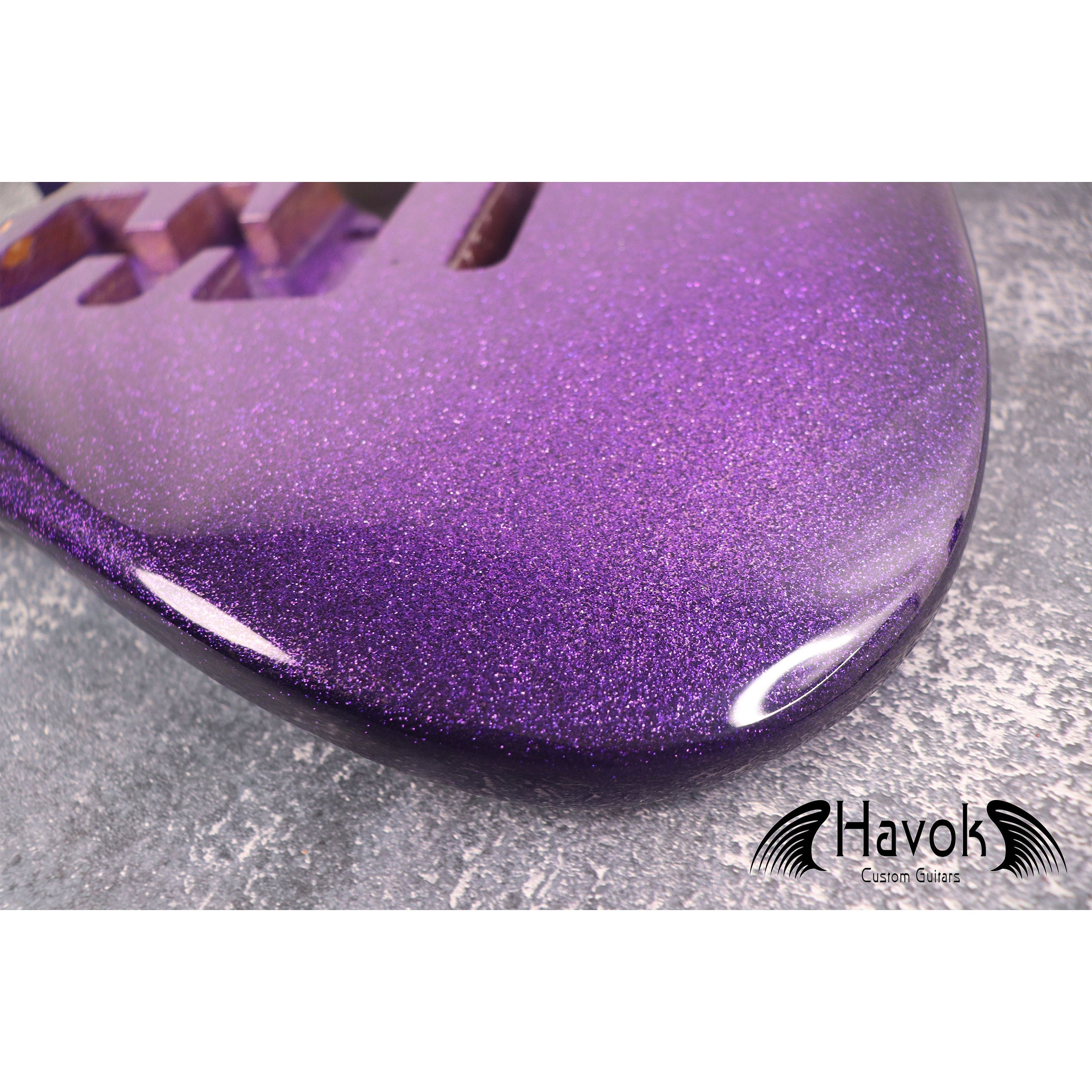 Purple Galaxy 2PC Alder ST S-Style Body High Gloss, Vintage Part Replacement Gadget, High End Custom S Type Body, Guitar DIY Building Kit