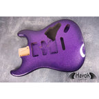 Purple Galaxy 2PC Alder ST S-Style Body High Gloss, Vintage Part Replacement Gadget, High End Custom S Type Body, Guitar DIY Building Kit