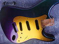 Guitar guard 11-Holes Aluminum Anodized Gold Modern Style Strat SSS Guitar Pickguard Scratch Plate Fits for S type guitar