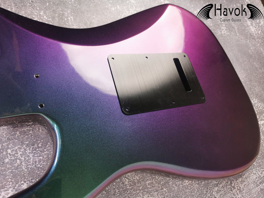 Guitar guard 11-Holes Anodized Black Modern Style Strat HSS Guitar Pickguard Scratch Plate Fits for S type guitar